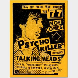 Psycho Killer / Post Punk Vintage Design Posters and Art